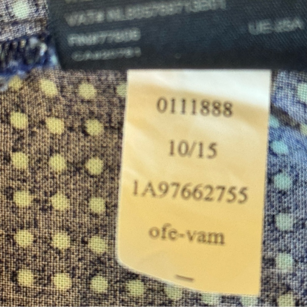 TOMMY HILFIGER Rosini V-Neck Blue Polka Dot Tunic Blouse Size Large - Picture 6 of 12